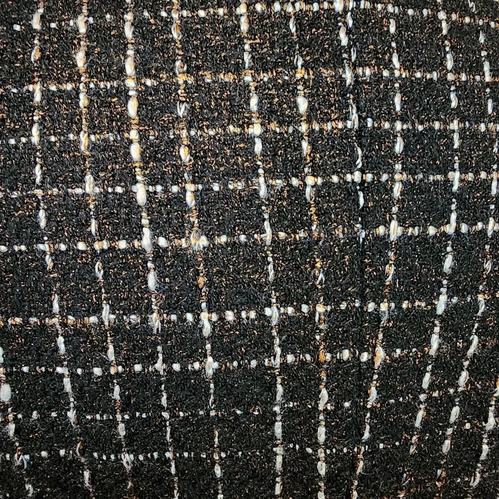 Coldwater Creek Women's Blazer Black with Gold Shimmer and White Size 4